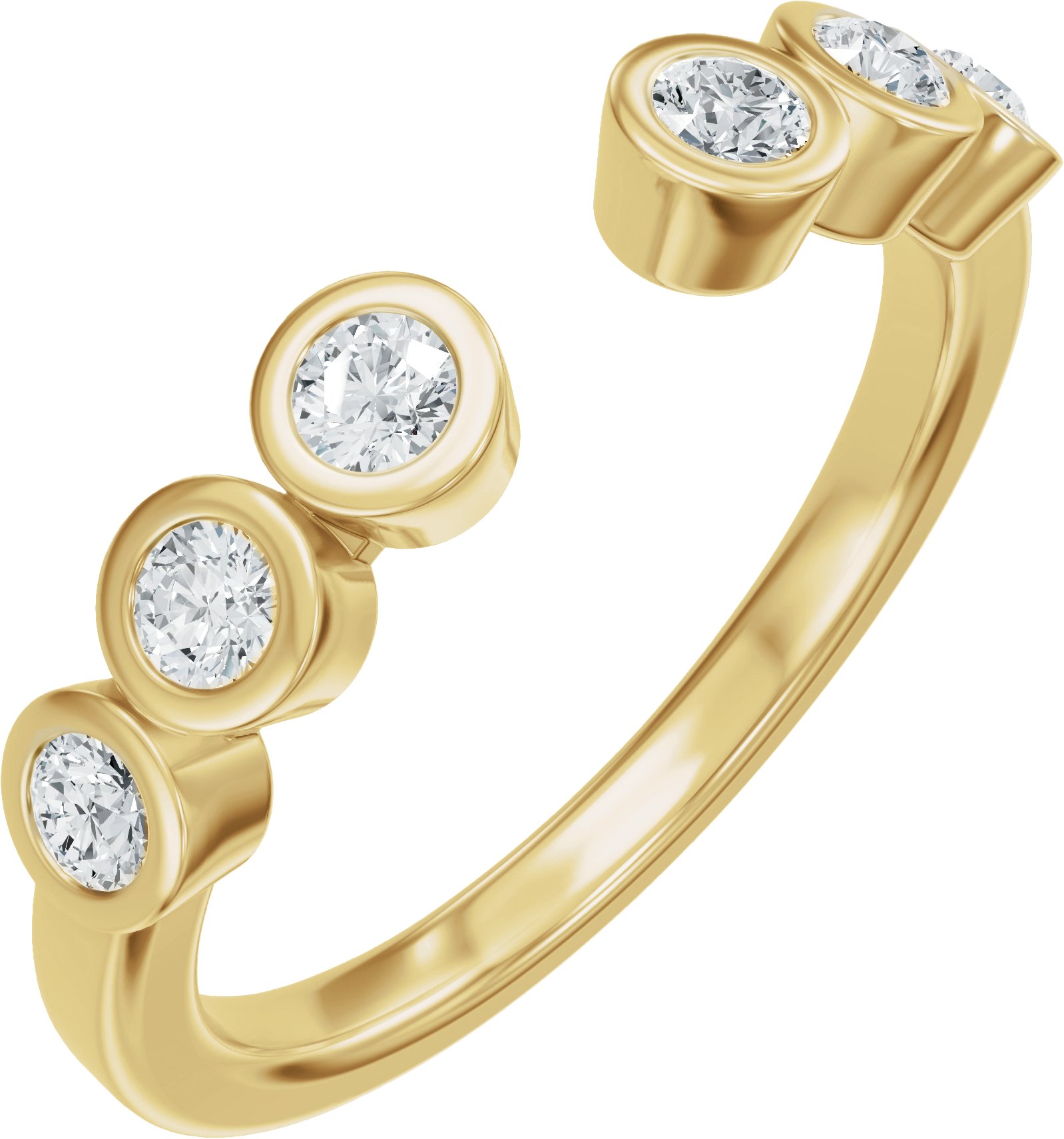 Bezel-Set Accented Open Band