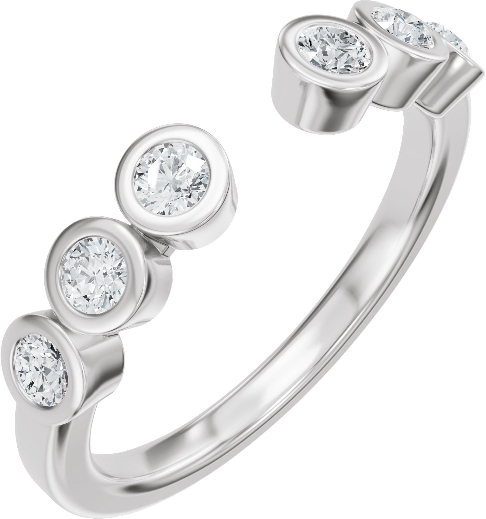 Bezel-Set Accented Open Band