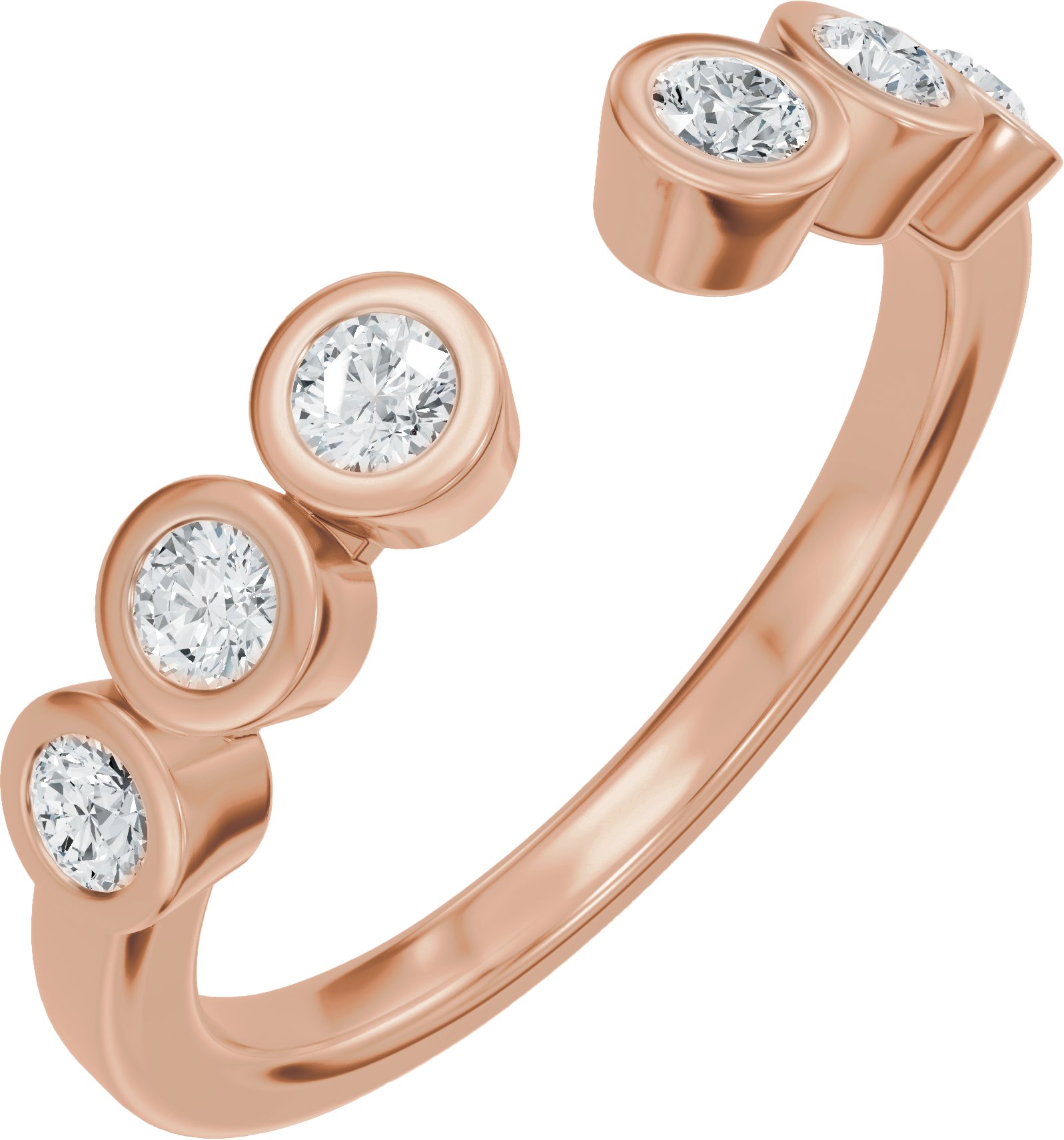 Bezel-Set Accented Open Band