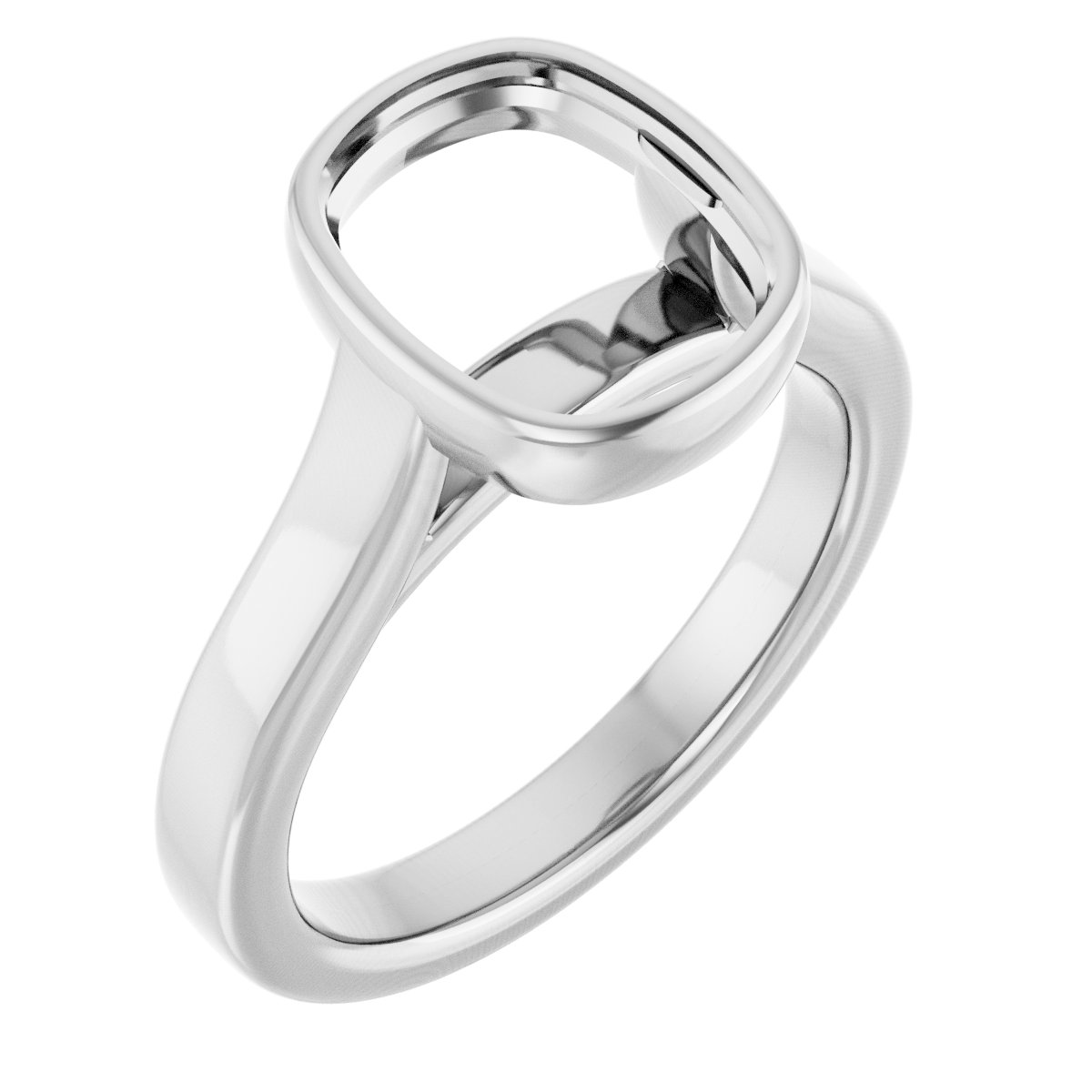 Bezel-Set Solitaire Engagement Ring or Band