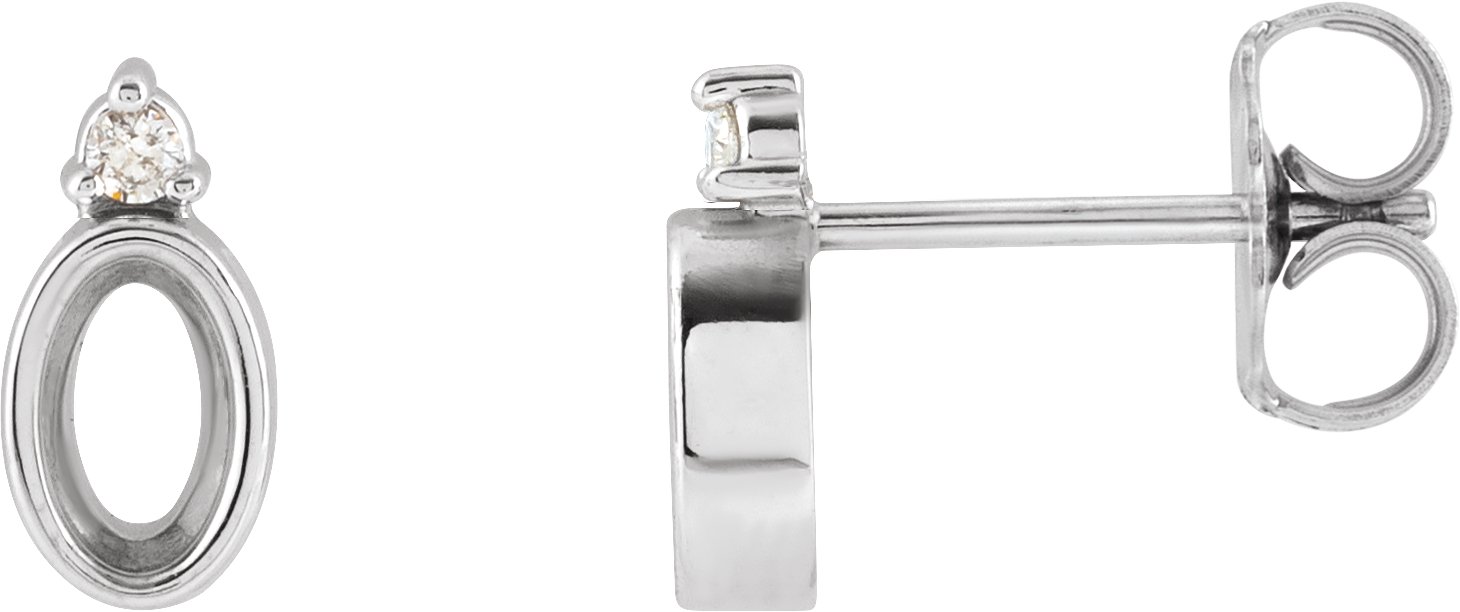 Accented Bezel-Set Earrings