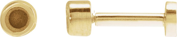 Round Bezel-Set Earrings