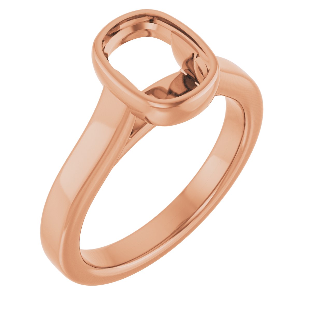 Bezel-Set Solitaire Engagement Ring or Band