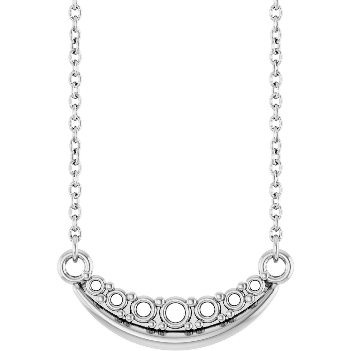Accented Curved Bar Necklace