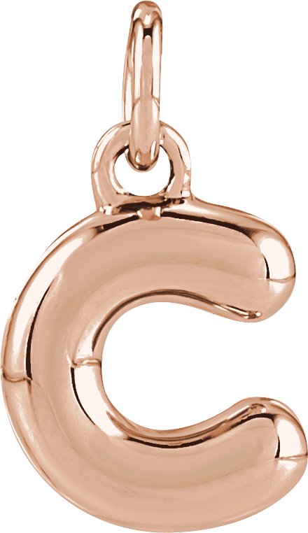 Bubble Initial Necklace or Pendant