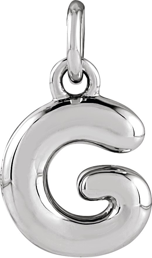 Bubble Initial Necklace or Pendant