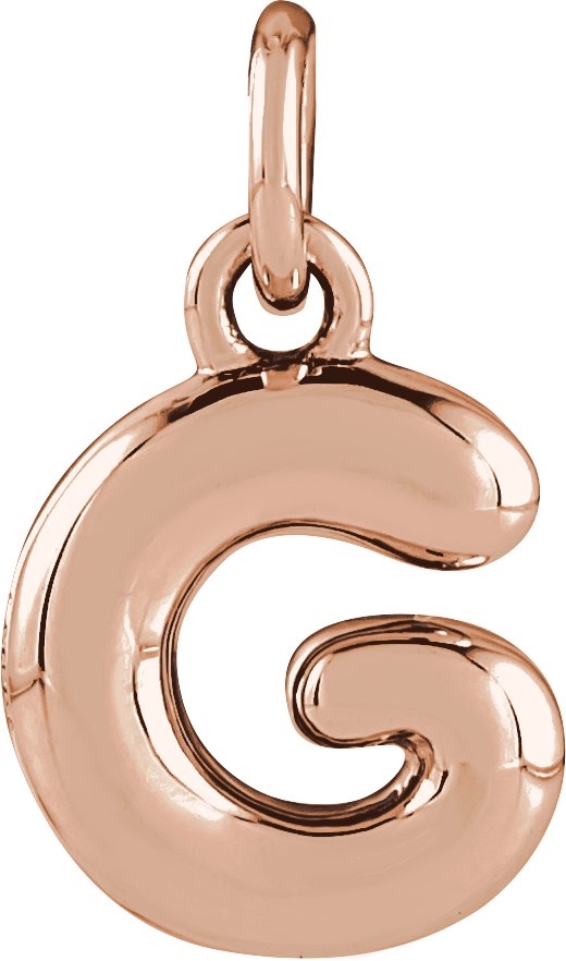 Bubble Initial Necklace or Pendant