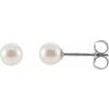 14K White Freshwater Cultured Pearl Earrings Ref. 9413950