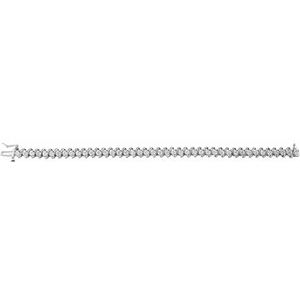 14K White 3 1/3 CTW Diamond Line 7" Bracelet