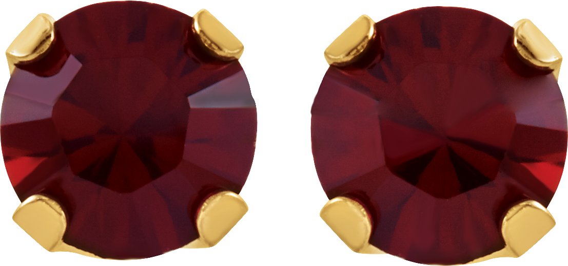 Alternative view of Inverness® Piercing Birthstone Stud Earrings  – 14K Yellow Gold