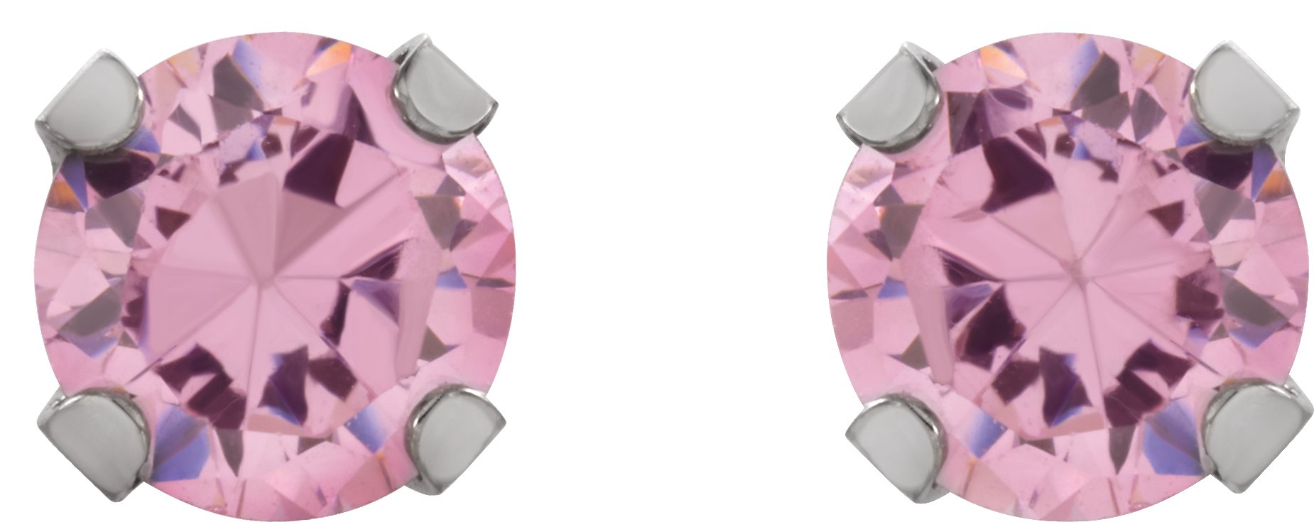 Inverness Pink CZ Piercing Earrings 5mm Ref 473228