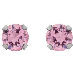 Inverness Pink CZ Piercing Earrings 5mm Ref 473228