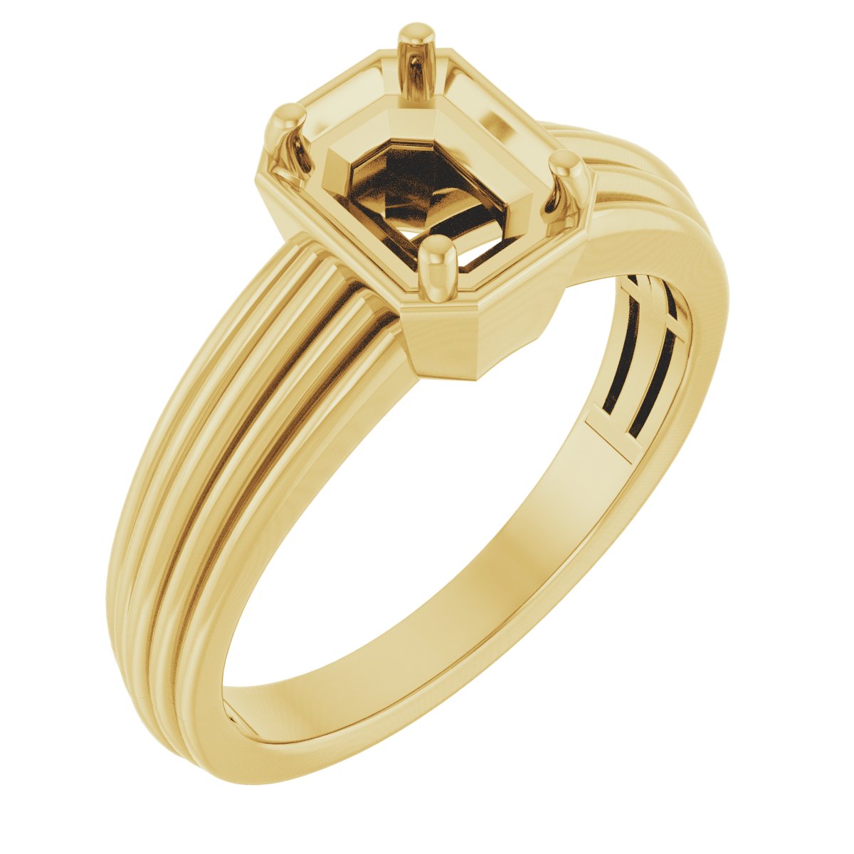 Solitaire Vintage-Inspired Engagement Ring or Band