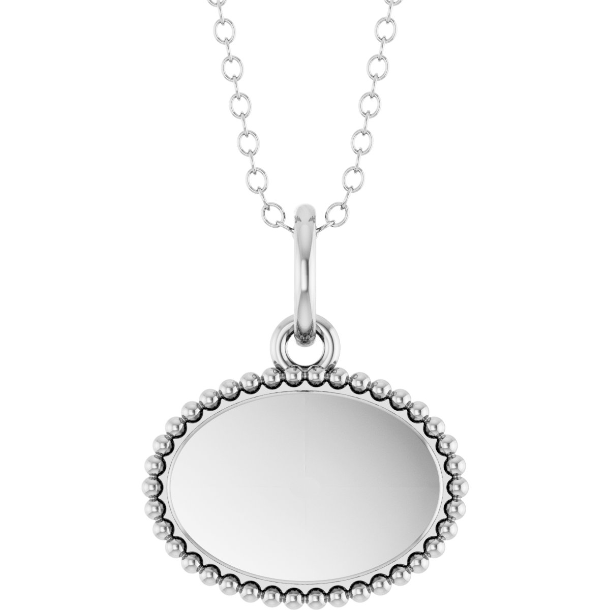 Engravable Beaded Necklace or Pendant