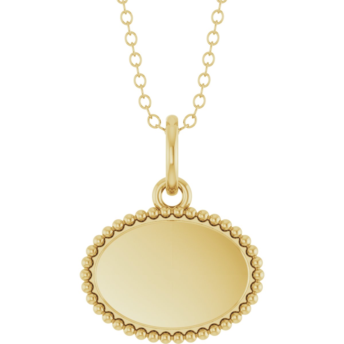 Engravable Beaded Necklace or Pendant