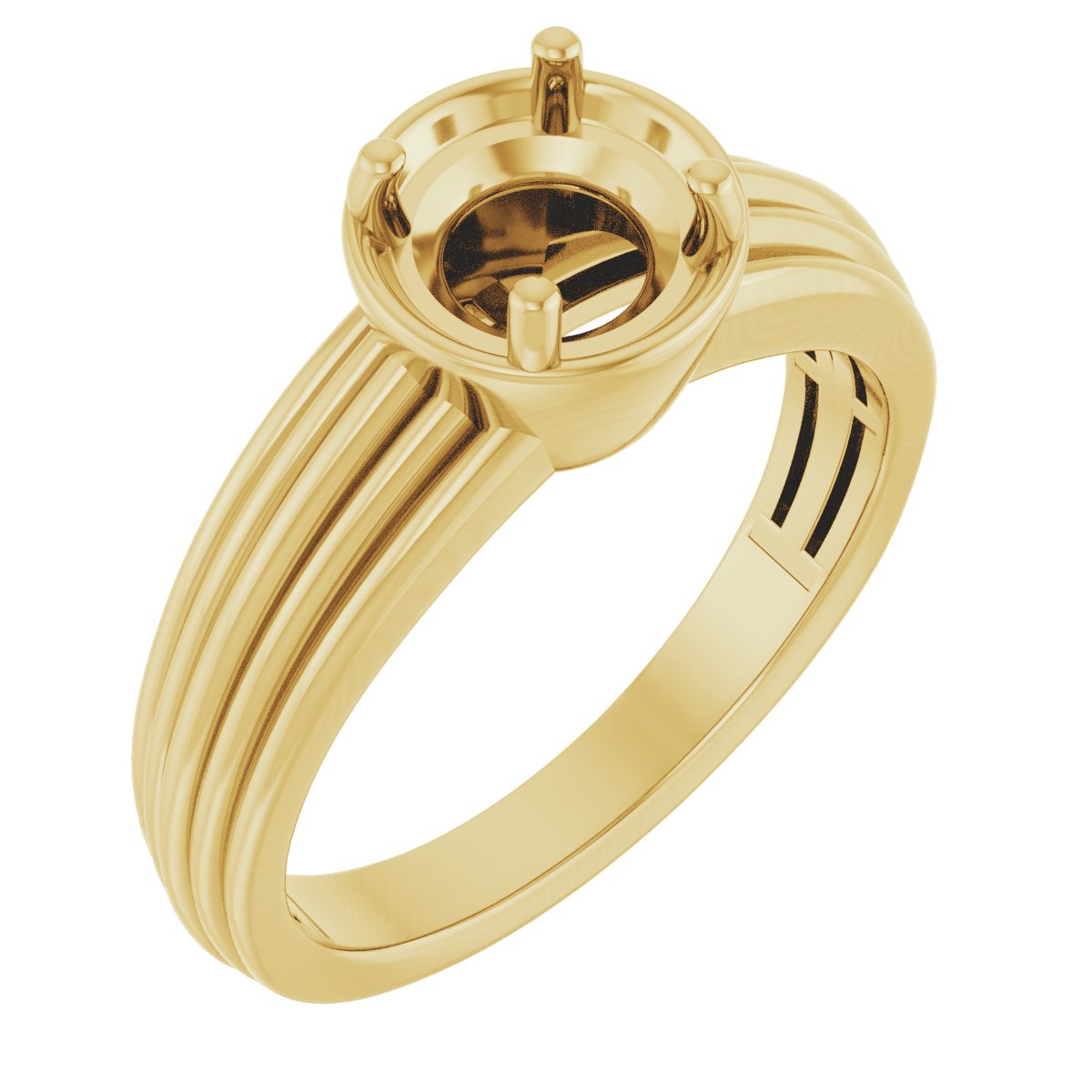 Solitaire Vintage-Inspired Engagement Ring or Band
