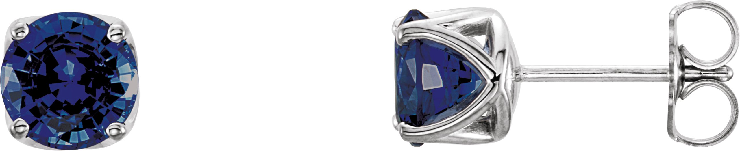 Round 4-Prong Stud Earrings