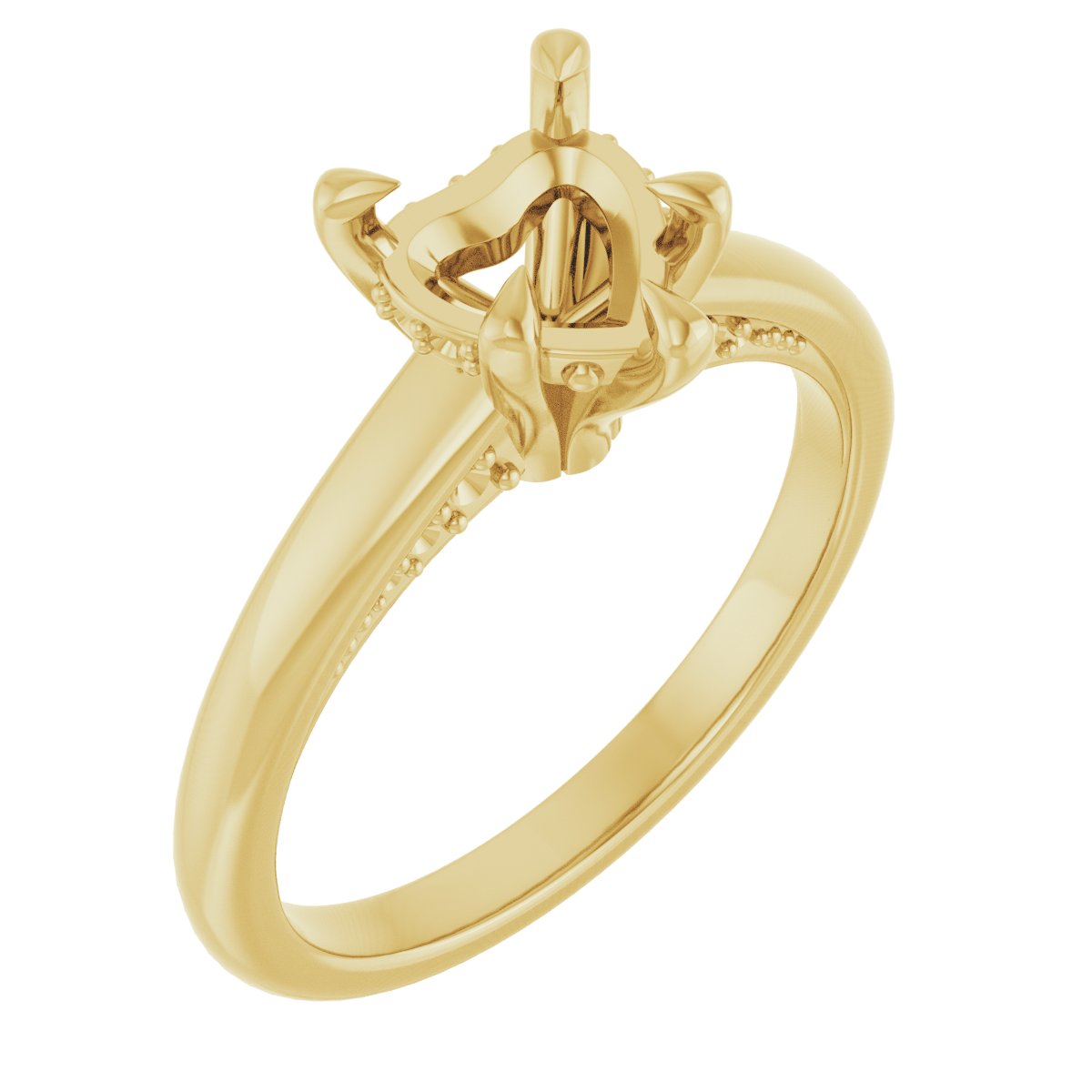 Claw-Prong Hidden Halo-Style Engagement Ring