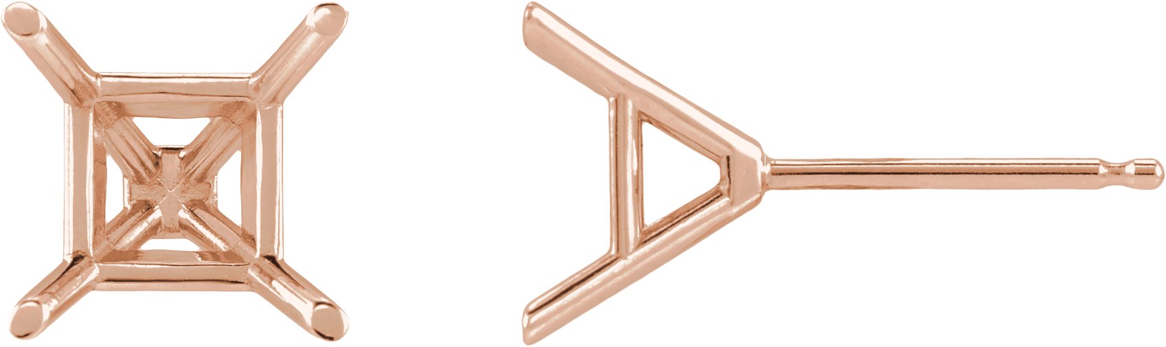 Asscher 4-Prong Cocktail-Style Earrings