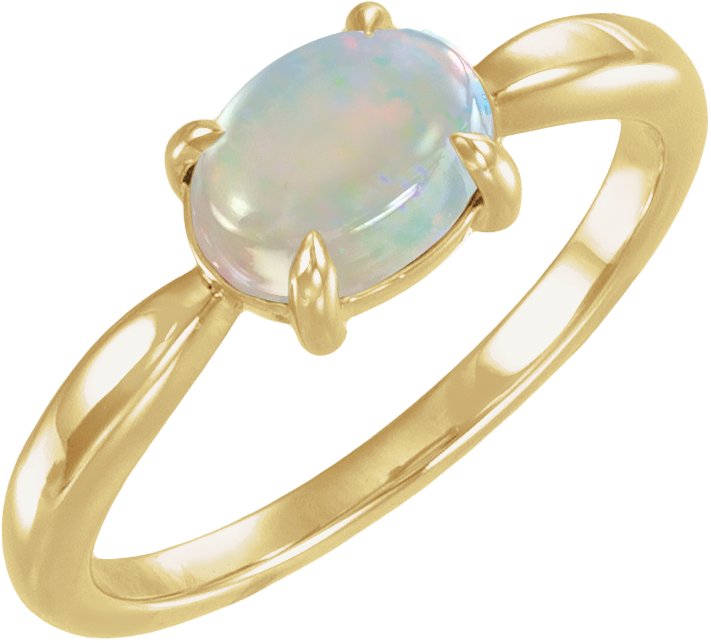 Claw-Prong Cabochon Ring
