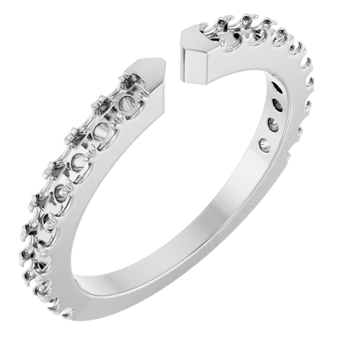 French-Set Open Shank for 4-Prong Setting