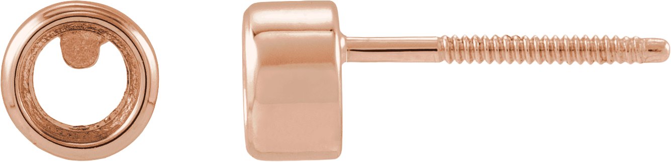 Bezel-Set Youth Earrings