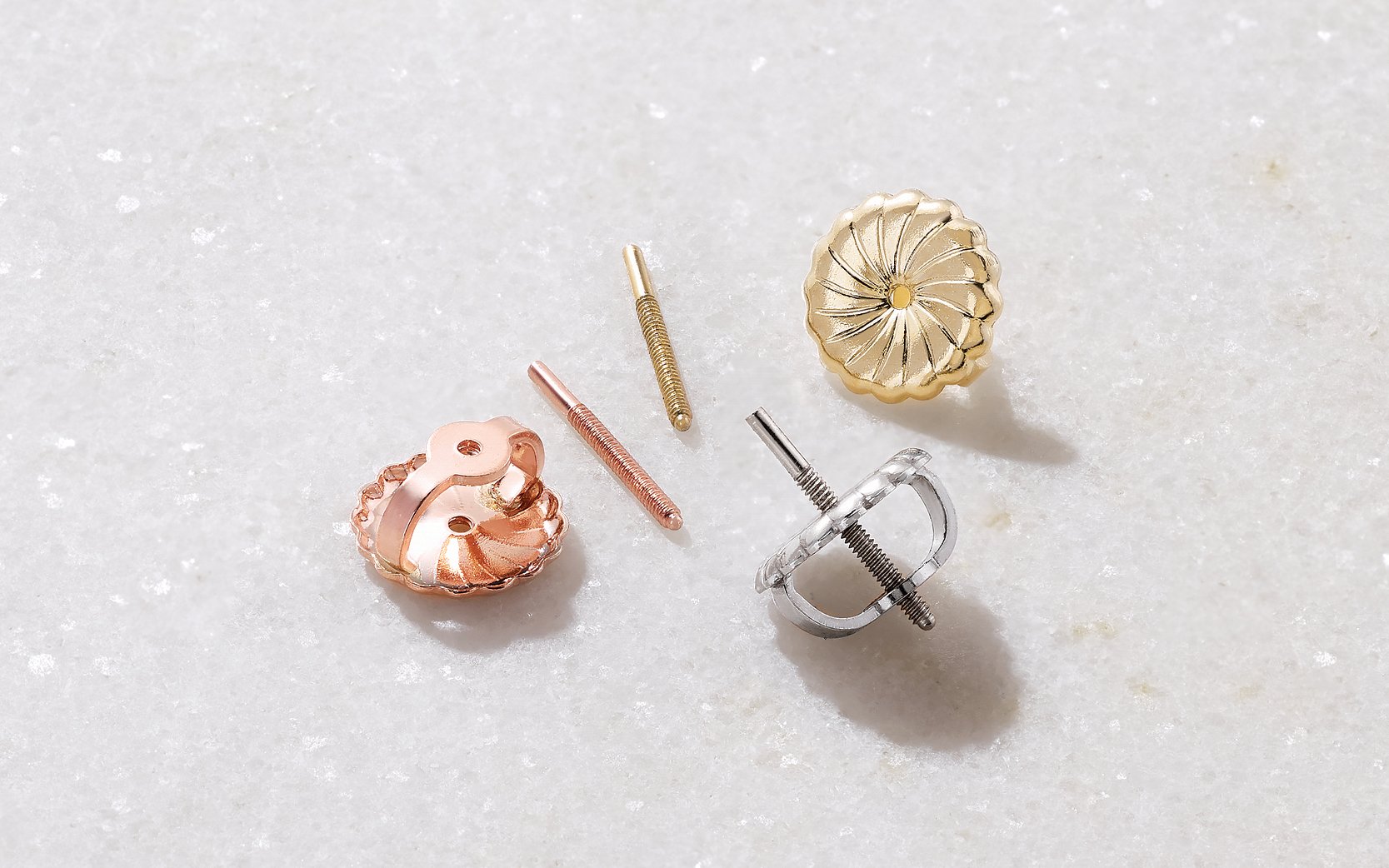 Earring drooping and backing choice
