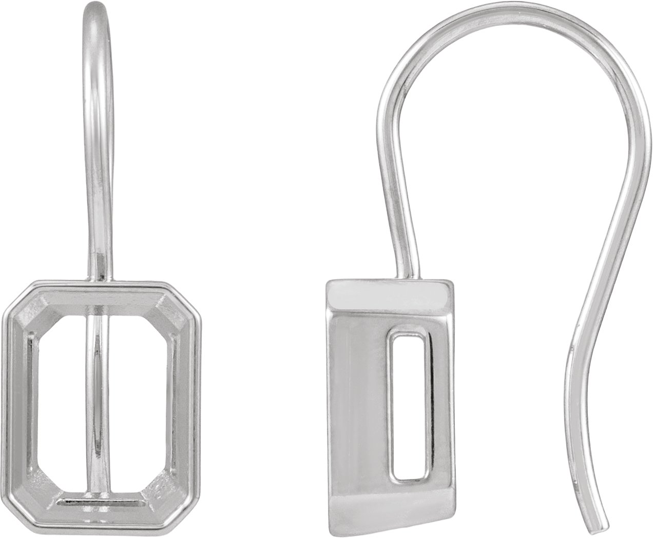 Bezel-Set Drop Earrings