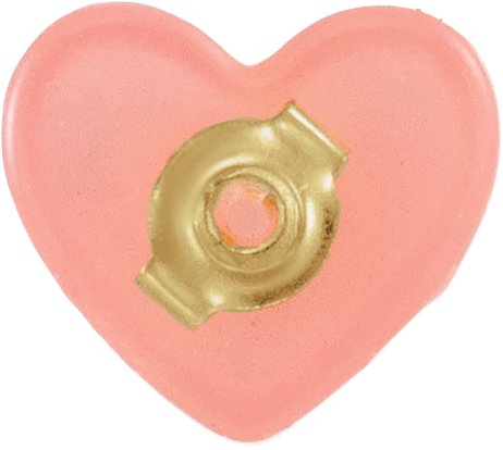 5.8 mm OD Silicone Heart Threaded Earring Back