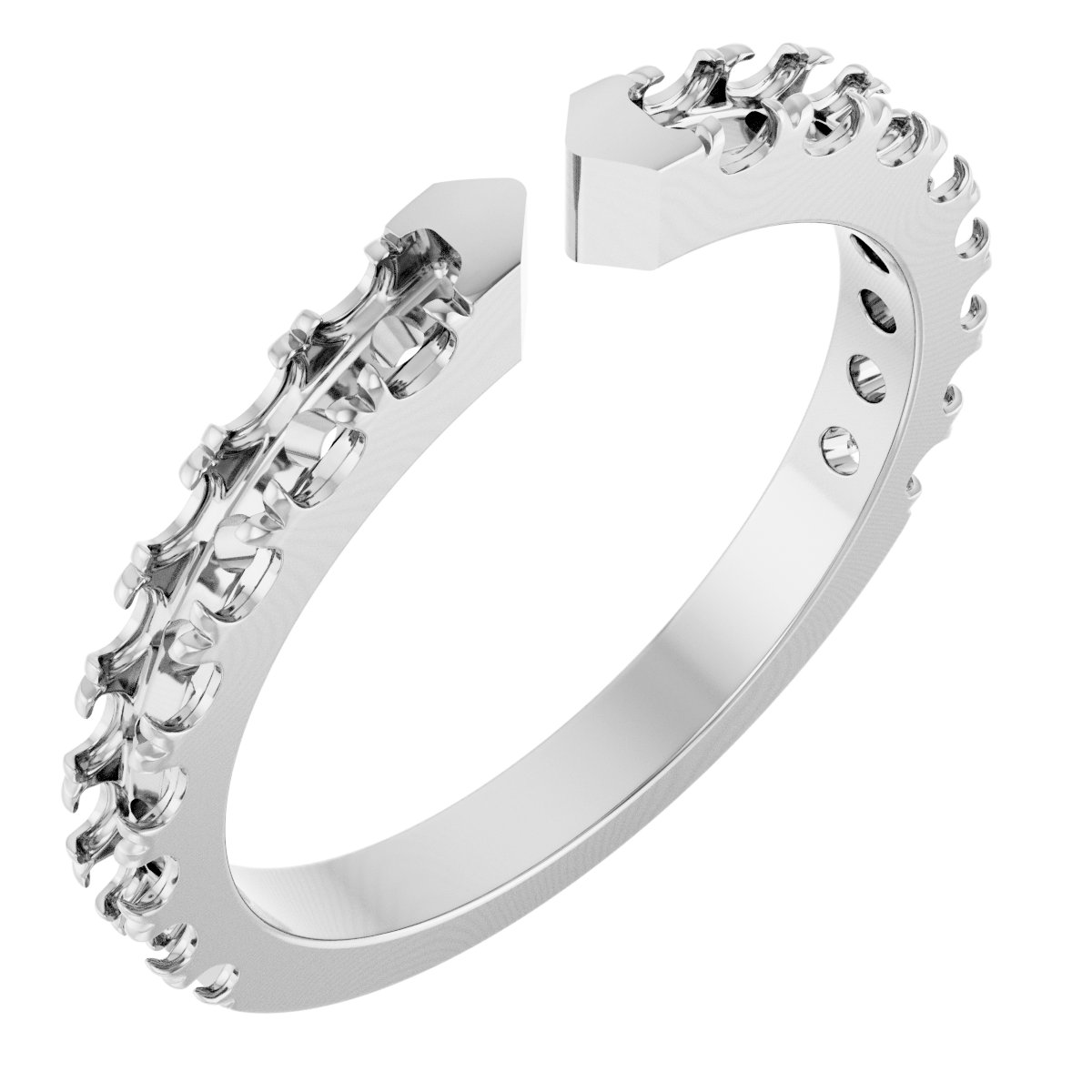 French-Set Open Shank for 4-Prong Setting