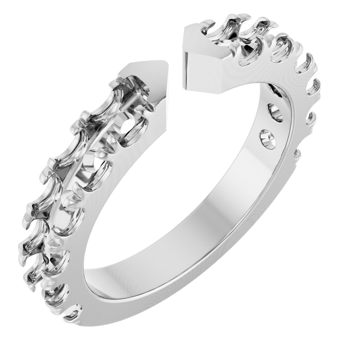 French-Set Open Shank for 4-Prong Setting