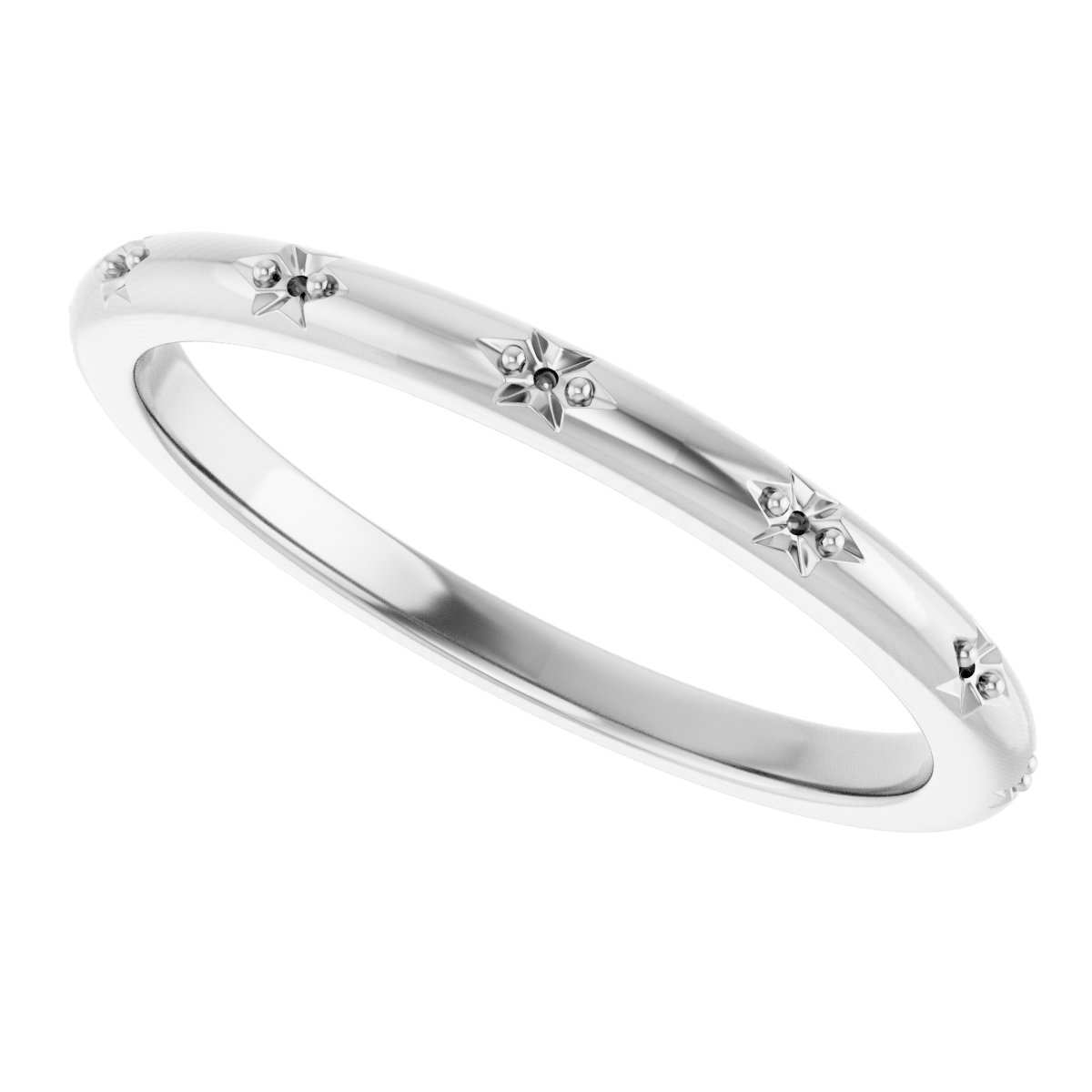 Band Mounting for 6.5x6.5 mm Heart Ring view 5