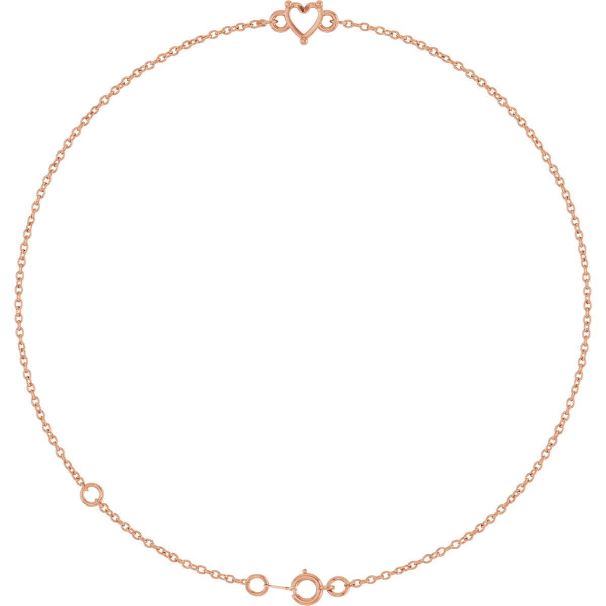 Heart 1-Stone Family Heart 6 1/2-7 1/2" Bracelet Mounting