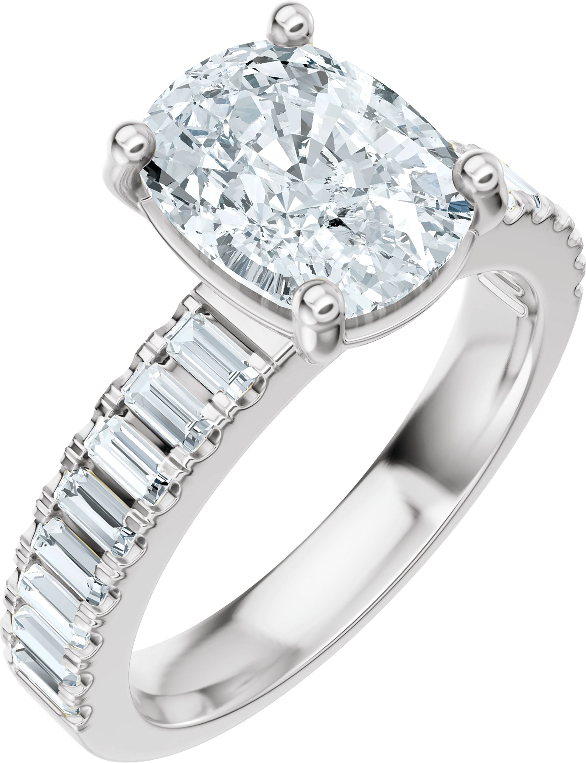 Accented Engagement Ring or Band