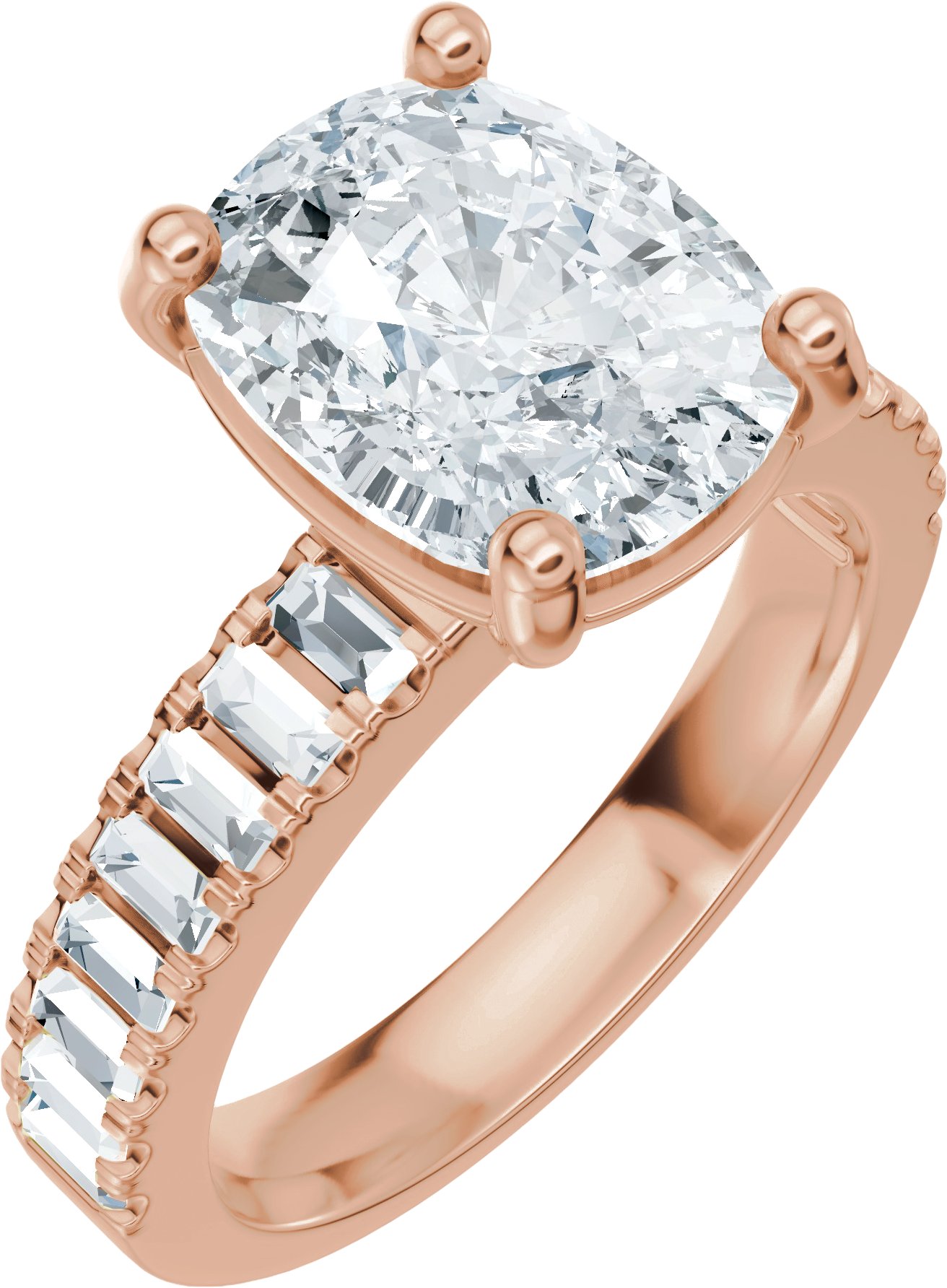Accented Engagement Ring or Band