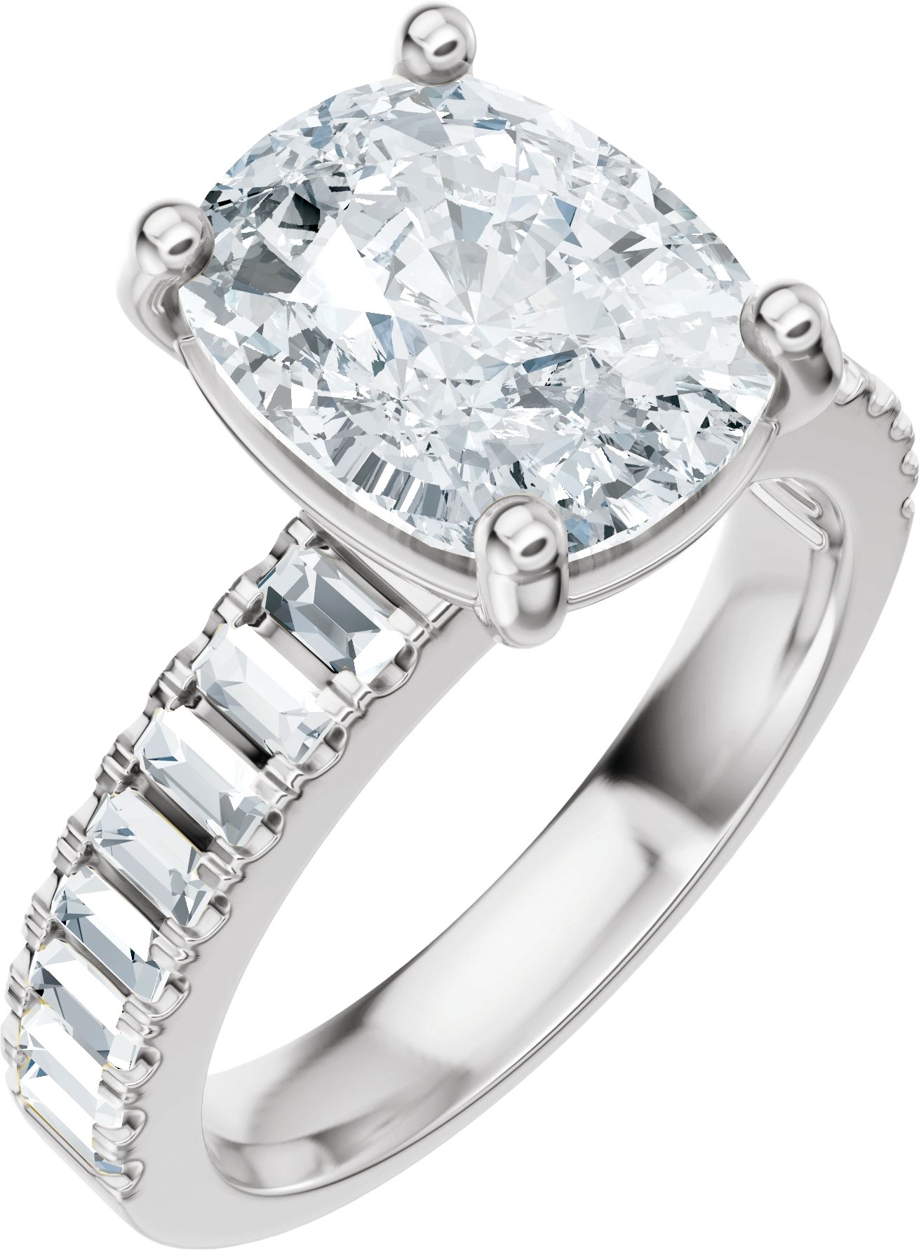 Accented Engagement Ring or Band