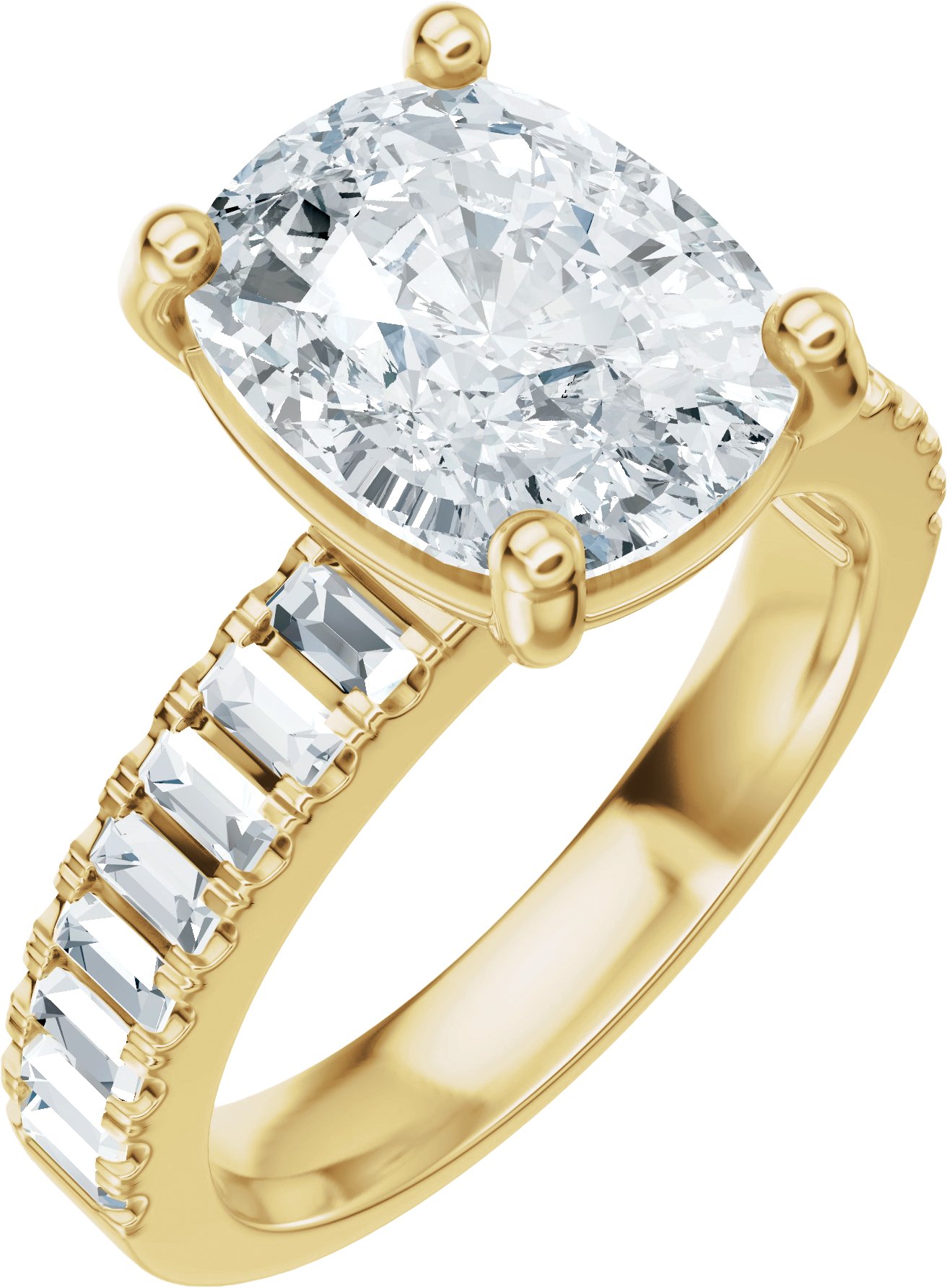 Accented Engagement Ring or Band