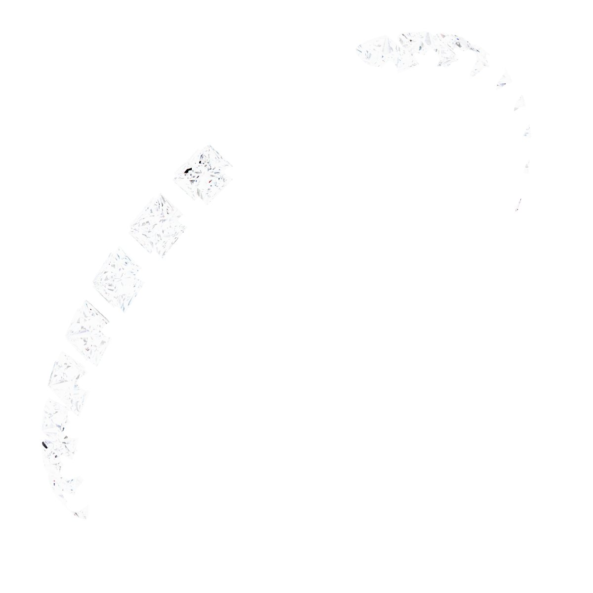 Square French-Set Accented Peg Shank