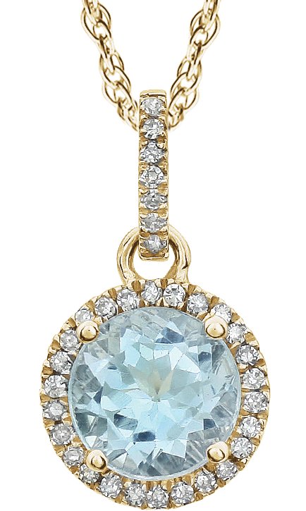 Halo-Style Birthstone Necklace