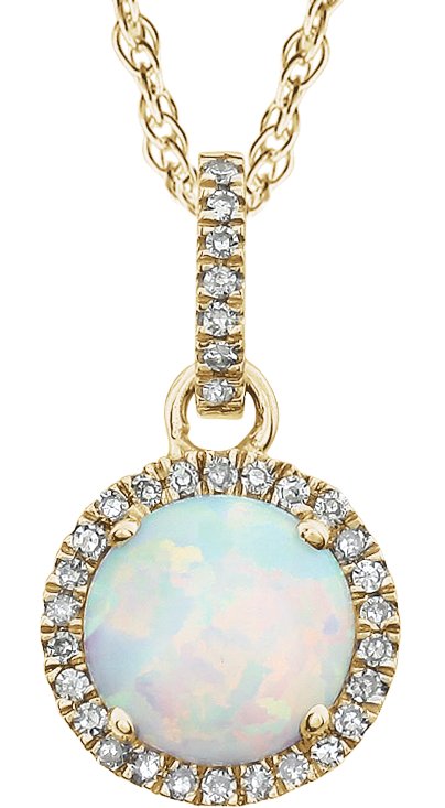 Halo-Style Birthstone Necklace