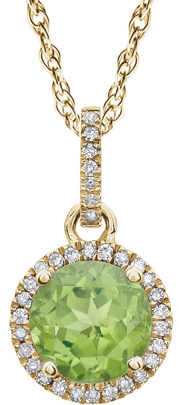 Halo-Style Birthstone Necklace