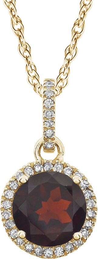 Halo-Style Birthstone Necklace