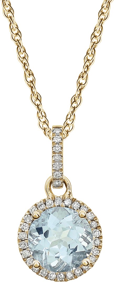 Halo-Style Birthstone Necklace