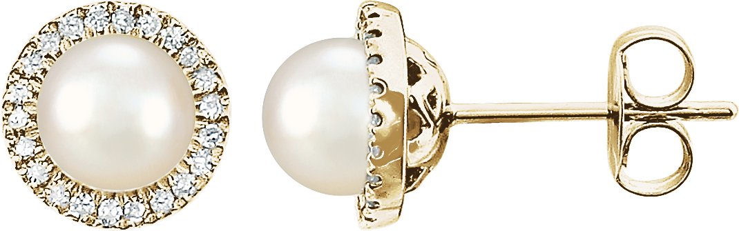 Round 4-Prong Halo-Style Birthstone Earrings