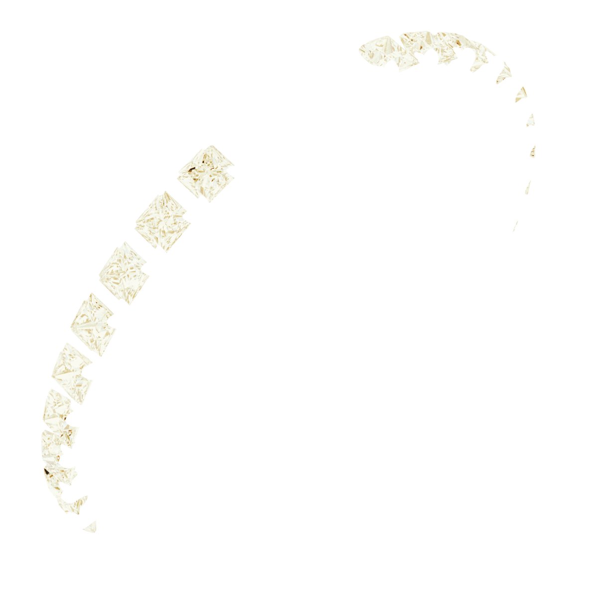 Square French-Set Accented Peg Shank