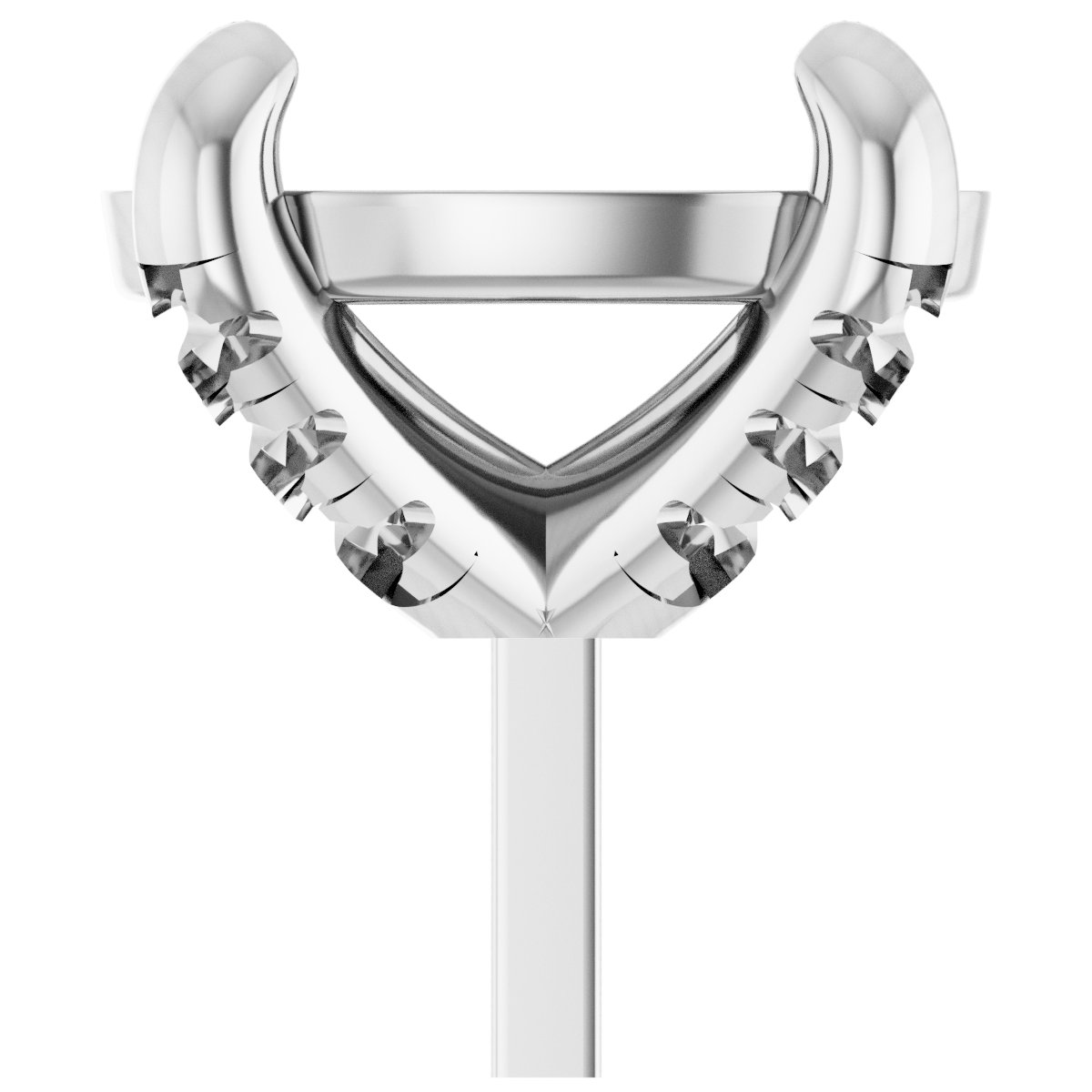 Round 4-Prong Accented Peg Setting