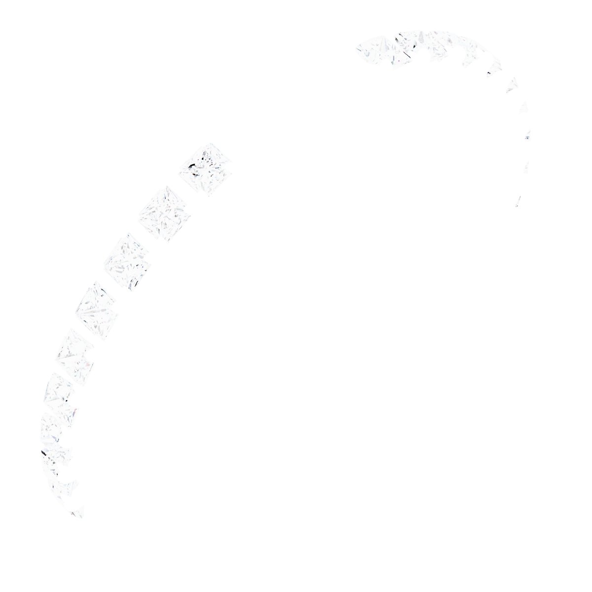 Square French-Set Accented Peg Shank