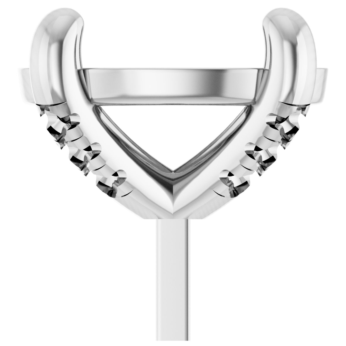 Round 4-Prong Accented Peg Setting