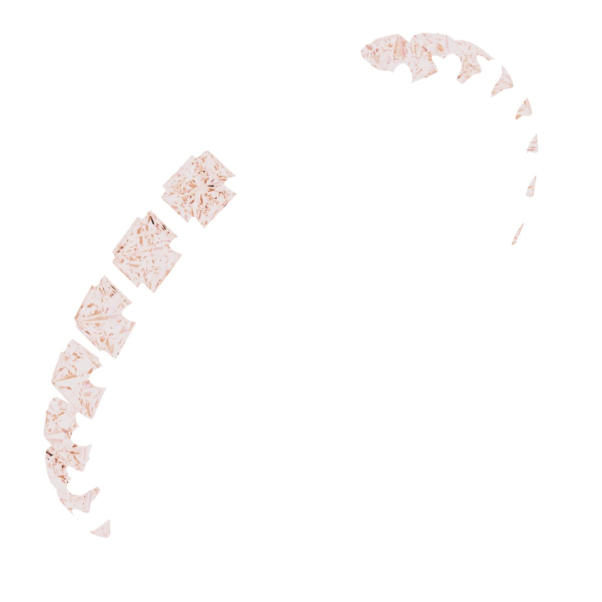 Square French-Set Accented Peg Shank