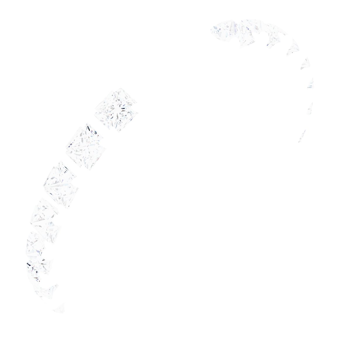 Square French-Set Accented Peg Shank